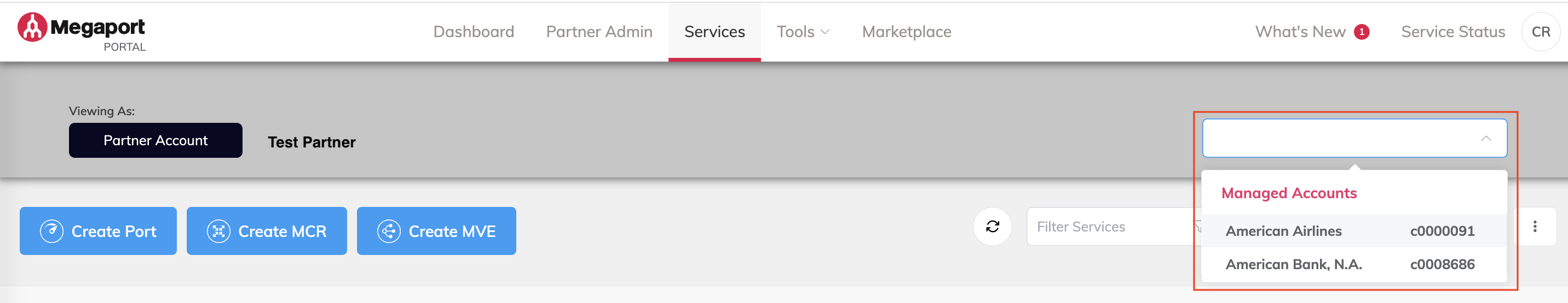 Select a Managed Account